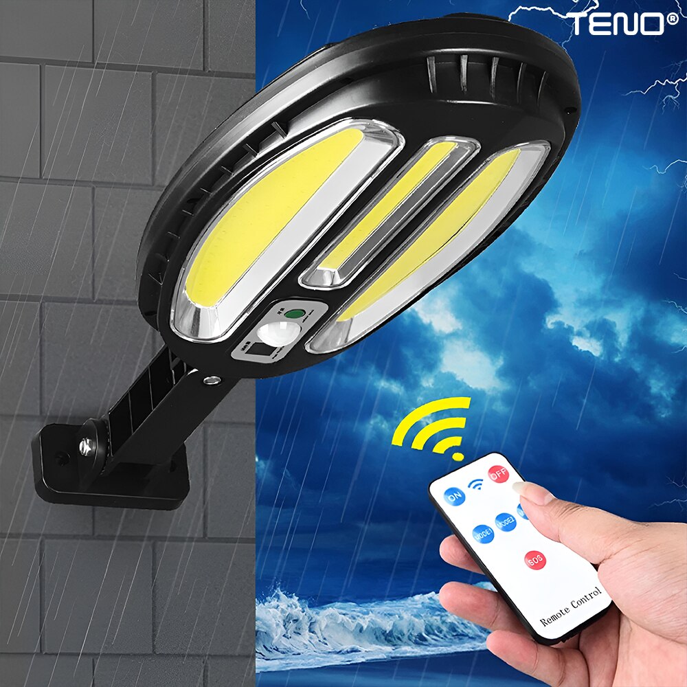 Соларна улична лампа 3 Teno® LEDs, кръгла, дистанционно управление ...