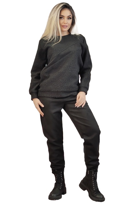 Compleu dama, WildFashion, Bumbac, 4175, Negru