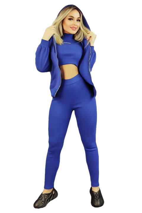 Compleu dama, WildFashion, 226224, Bumbac/Poliester, Albastru, M-L INTL