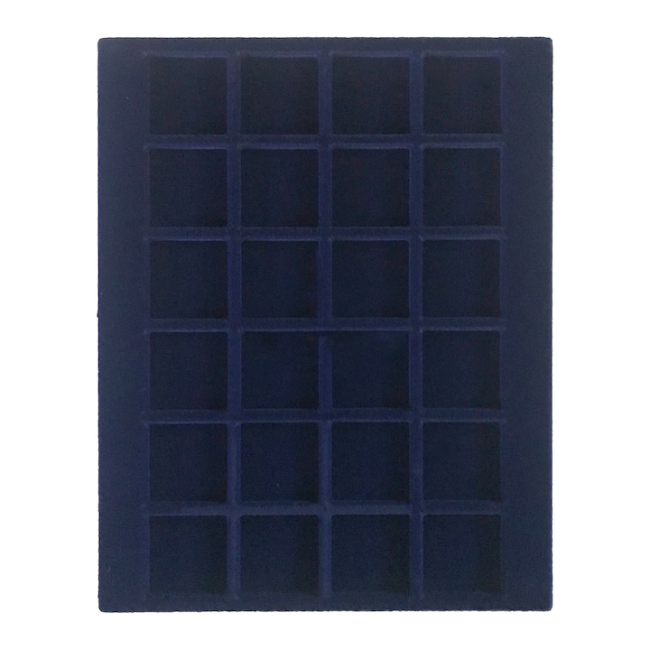 Tava pentru monede, Safe Albums, Nova 6333SP, catifea albastru regal, 24 locasuri de 33 mm