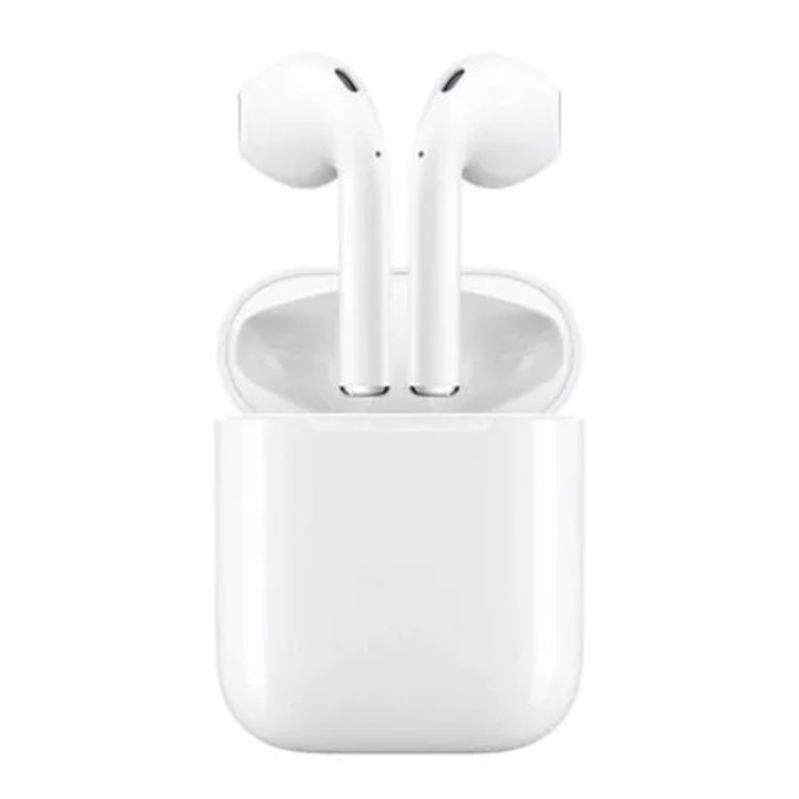 Casti wireless i11, TWS, Bluetooth 5.0, microfon, touch control, albe