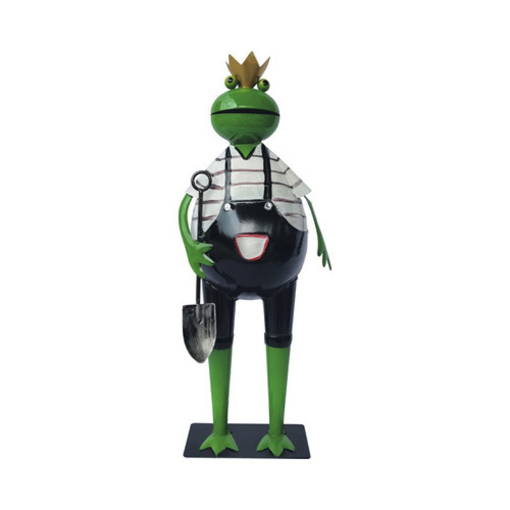 Figurina Broasca Cu Lopata Lafiora H 45 Cm, Metal