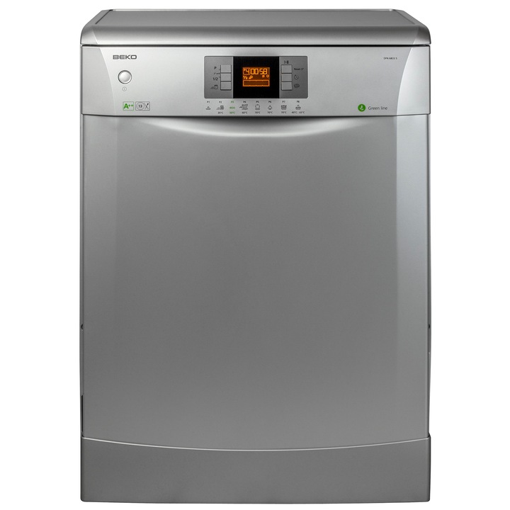 Masina de spalat vase Beko DFN6833S, 13 Seturi, 8 Programe, Clasa A++, 60 cm, Silver