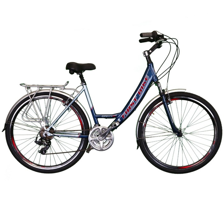 Bicicleta First Bike City Ride numar viteze 21 Albastru dimensiune cadru 19