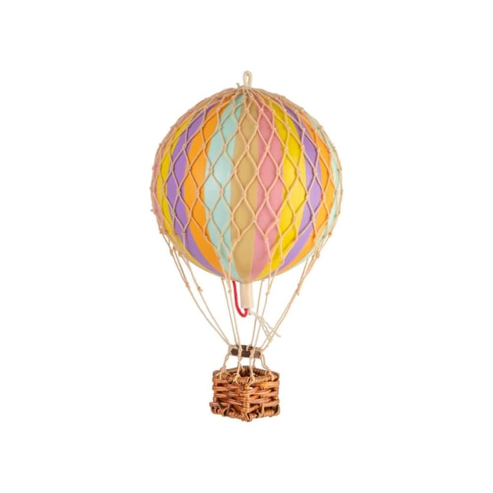 Hőlégballon dekoráció, Eredeti Modellek, Floating The Skies, Szivárványpasztell, 8,50x8,50x13 cm