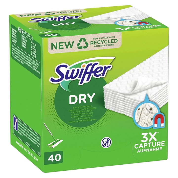 Резервни сухи кърпи за моп Swiffer Sweeper, 40 бр