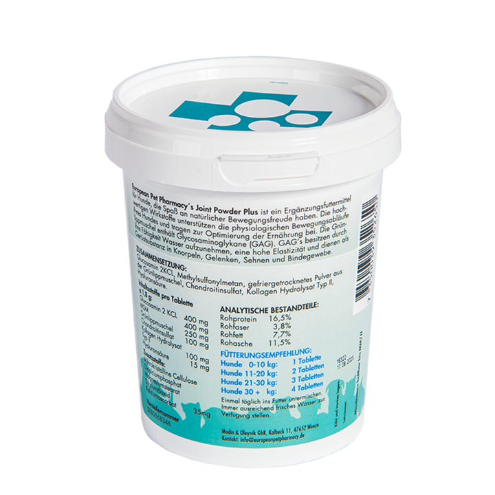 Minerale pentru caini, European Pet Pharmacy, Joint Powder Plus, 200 tablete