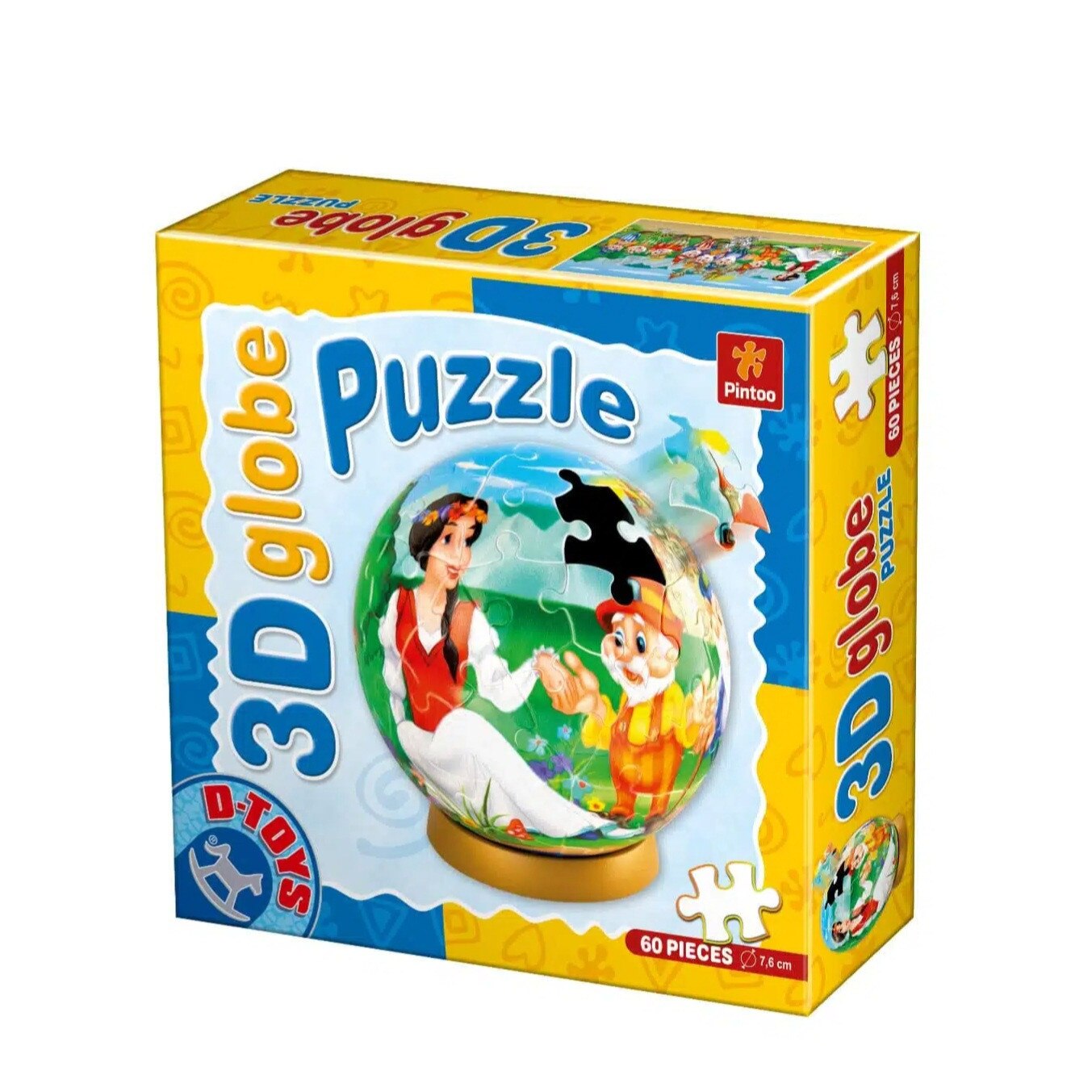 Puzzle 60 piese 3D – Special Globe – Alba ca Zapada - eMAG.ro