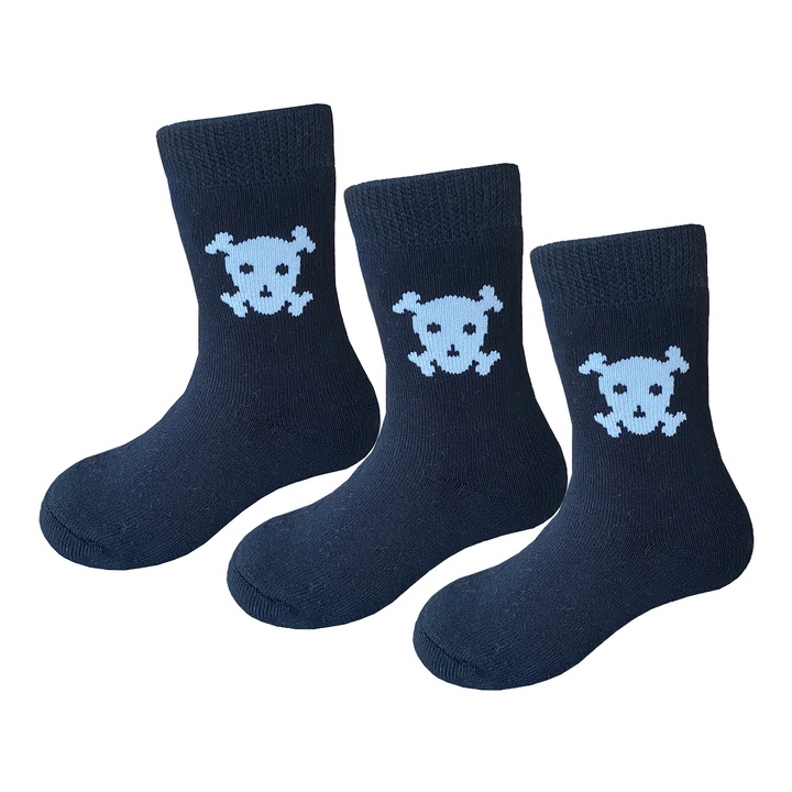 Детски чорапи с животинска щампа - 3 чифта, Sayoyo, Черен