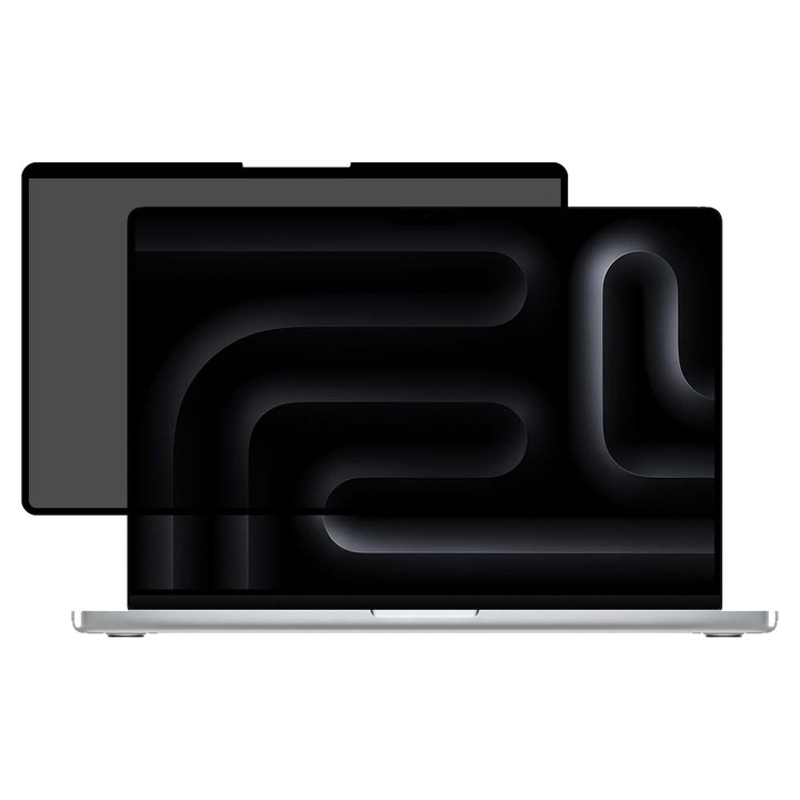 Folie privacy 360 SILKASE pentru Apple MacBook Pro 14 inch (2023), model compatibil A2992 / A2918 / A2779, full display, anti-reflexie