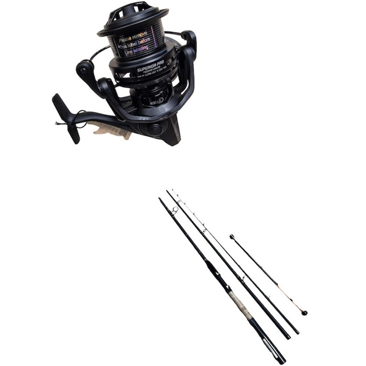 Set 4Karp Mulineta Superior Pro Feeder 4500 si lanseta Seeker Feeder 3.90m/120-180gr