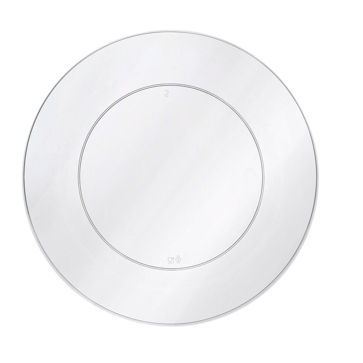 Комплект от 8 пластмасови чинии Shopiens®, за многократна употреба, прозрачни, идеални за партита и събития, 18 см