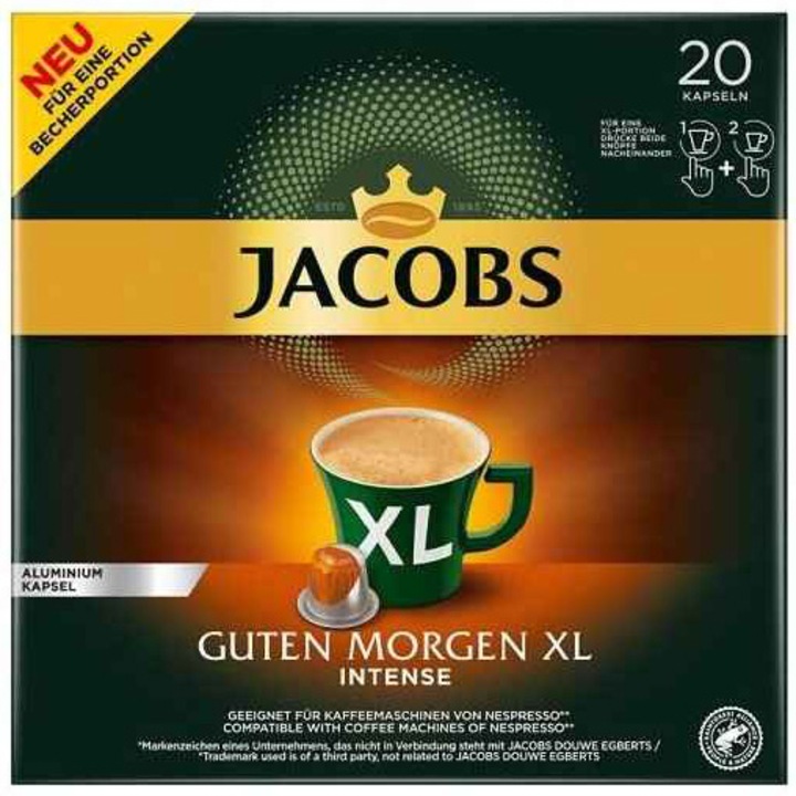 Capsule cafea Jacobs Guten Morgen XL compatibile Nesspresso,20 capsule,104 g