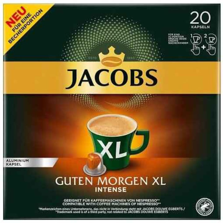 Капсули Jacobs Guten Morgen XL съвместими с Nesspresso , 20 капсули, 104 гр