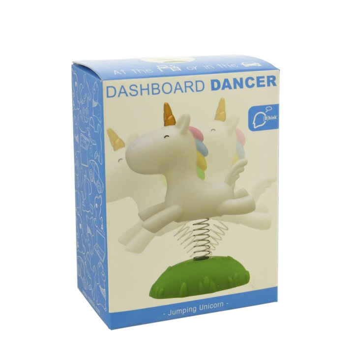 Decor de masa cu unicorn cu coama pastel Dhink - 8x7 cm