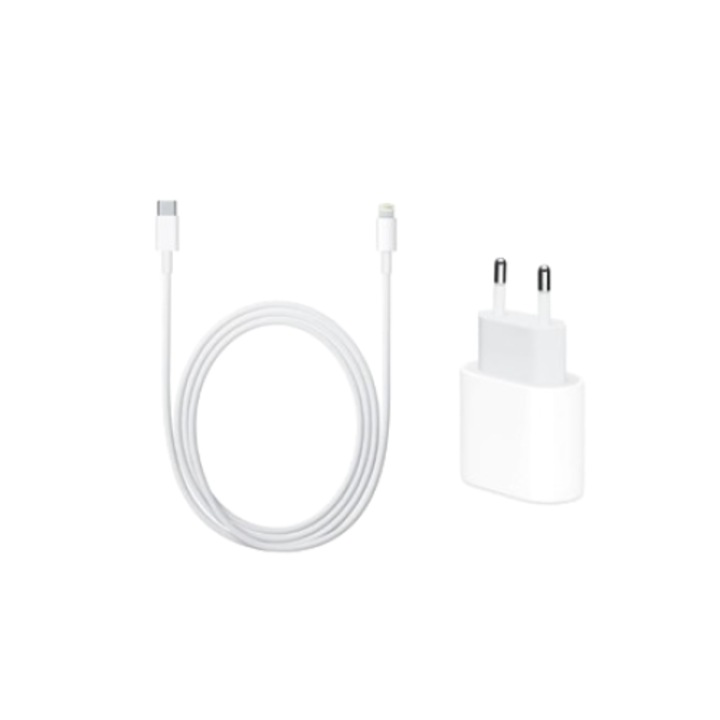 Зарядно Lightning с 25W USB-C адаптер, съвместим с iPhone 12/12Pro/12 Pro Max, 13/13Pro/14/14Pro, Бял