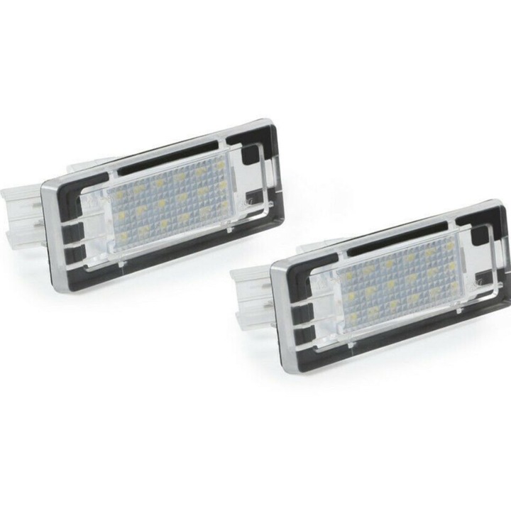 Set 2 Lampi LED Numar, AutoREY®, Compatibile Dacia Duster 2010-2018, Logan MCV 2013-, Lodgy 2012-, Lampi Numar Inmatriculare Dedicate, Tehnologie CANBUS Fara Eroare, Instalare Plug & Play, Iluminare Alba Puternica, Vizibilitate Sporita, Rezistente