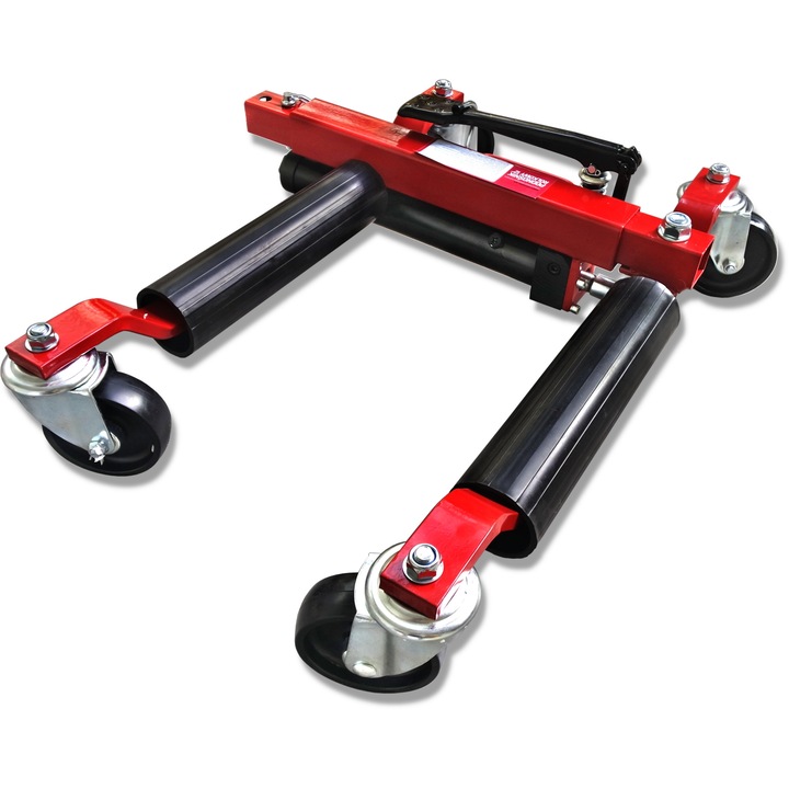 Dispozitiv cu rola de transport si pompa hidraulica pentru ridicat roata masina cu sarcina maxima 680Kg