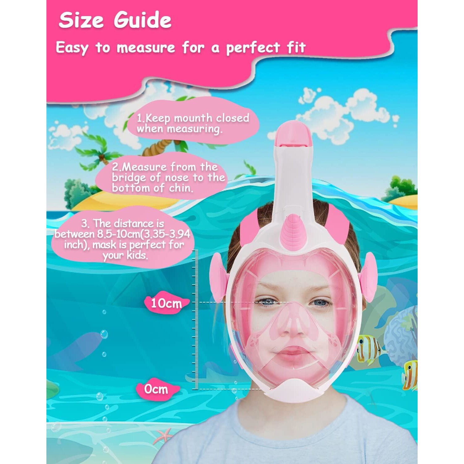 Masca Roz Masca snorkeling, Pentru copii, Roz - eMAG.ro