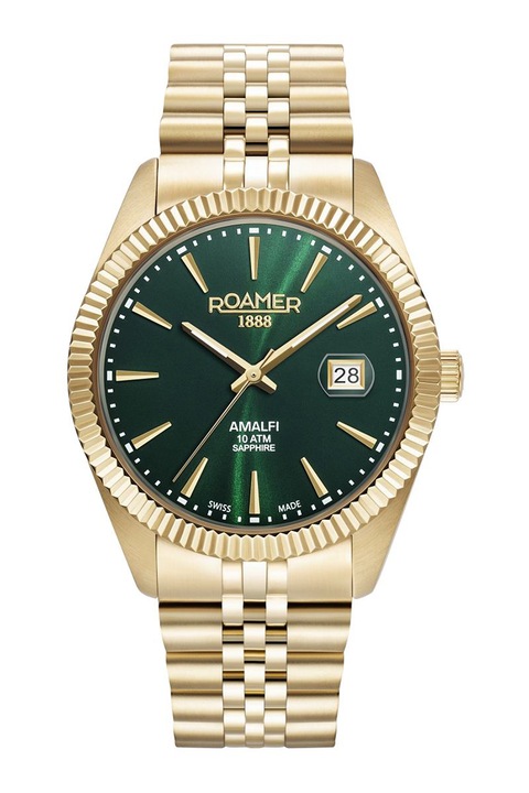 Roamer of Switzerland, Ceas cu bratara de otel inoxidabil, Auriu