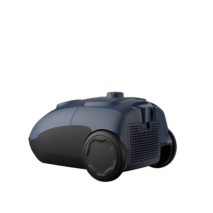 Aspirator cu sac Electrolux Seria 300 EB31C1DB, 750W, 31% plastic reciclat, filtru HEPA lavabil, tub telescopic, rază de actiune 7,5 m, accesorii 2in1 in bord, albastru denim