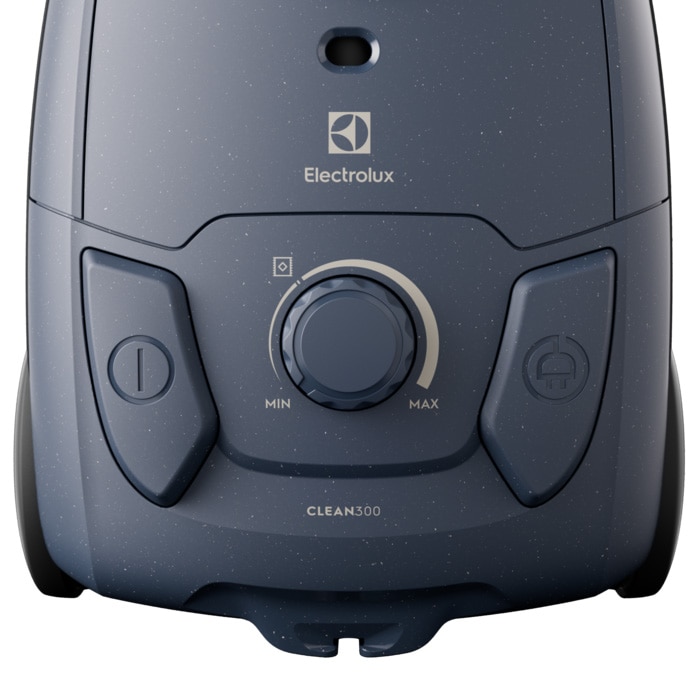 Aspirator cu sac Electrolux Seria 300 EB31C1DB, 750W, 31% plastic reciclat, filtru HEPA lavabil, tub telescopic, rază de actiune 7,5 m, accesorii 2in1 in bord, albastru denim