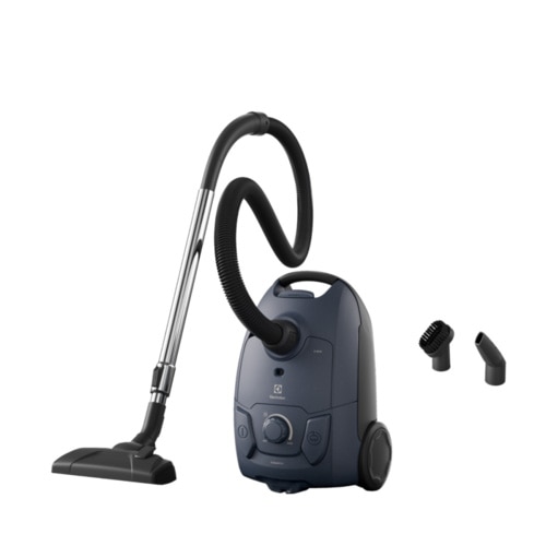 Aspirator cu sac Electrolux Seria 300 EB31C1DB, 750W, 31% plastic reciclat, filtru HEPA lavabil, tub telescopic, rază de actiune 7,5 m, accesorii 2in1 in bord, albastru denim