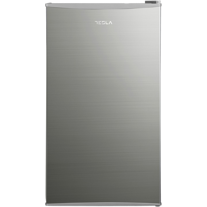 Хладилник с една врата Tesla RS0903MS, 93 л, Клас F, Реверсивна врата, H 85 см, Сребрист
