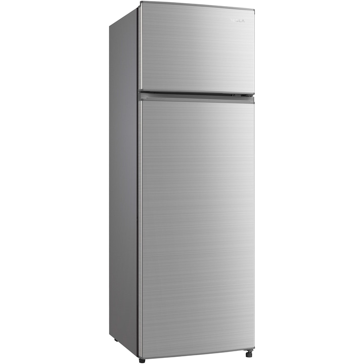 Frigider cu doua usi Tesla RD2400MS, 235 l, Iluminare LED, Clasa F, H 159 cm, Argintiu