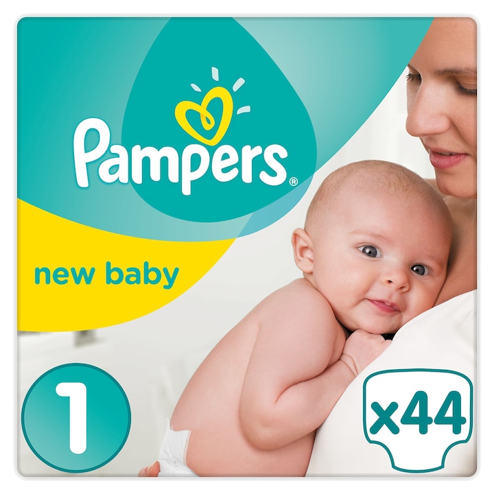 Пелени нови бебешки размер 1 2-5 кг 44 бр Pampers