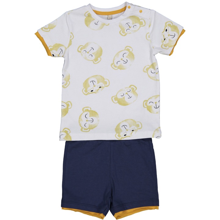 Compleu tricou si pantaloni scurti Baieti, Birba Trybeyond, 302579433, Bumbac, Multicolor