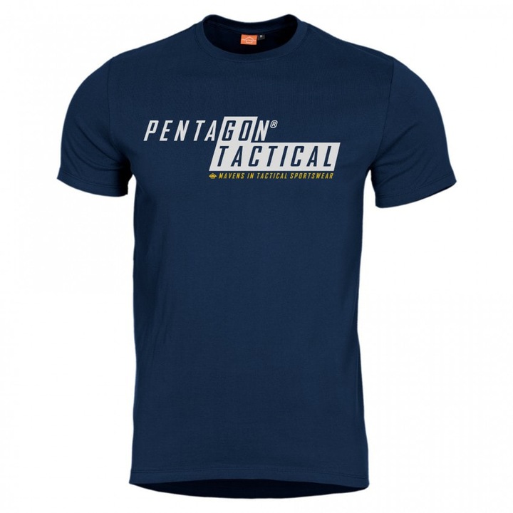 Tricou sport barbati Pentagon, 301397, Bumbac, M INTL, Albastru inchis