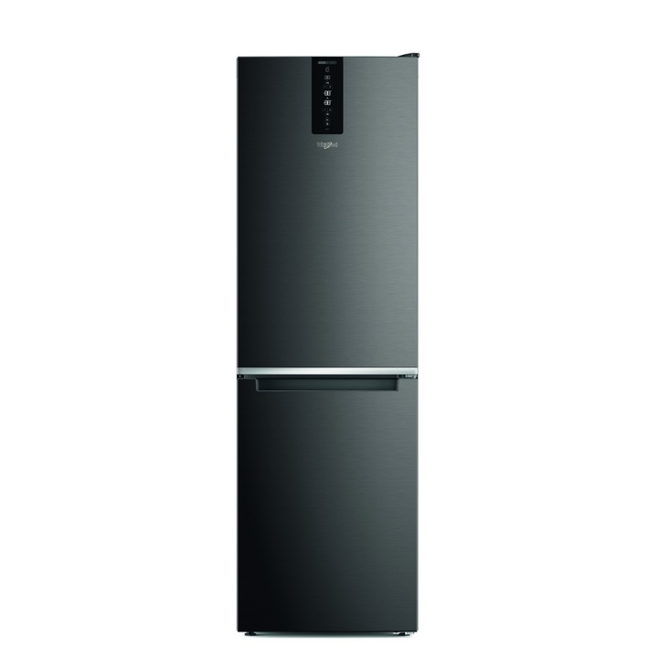 Whirlpool W7X 83T KS Alulfagyasztós hűtőszekrény, M: 191 cm, 335 l, NoFrost, D energiaosztály, Fekete