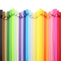 Set 1350 hartie origami star, Axroad Mall, 27 de culori, 70g/mp, Usor de pliat si incasabil, Pentru cadouri de sarbatori, decoratiuni de sarbatori, articole de arta si artizanat, proiecte DIY, 24 x 1 cm, Multicolor