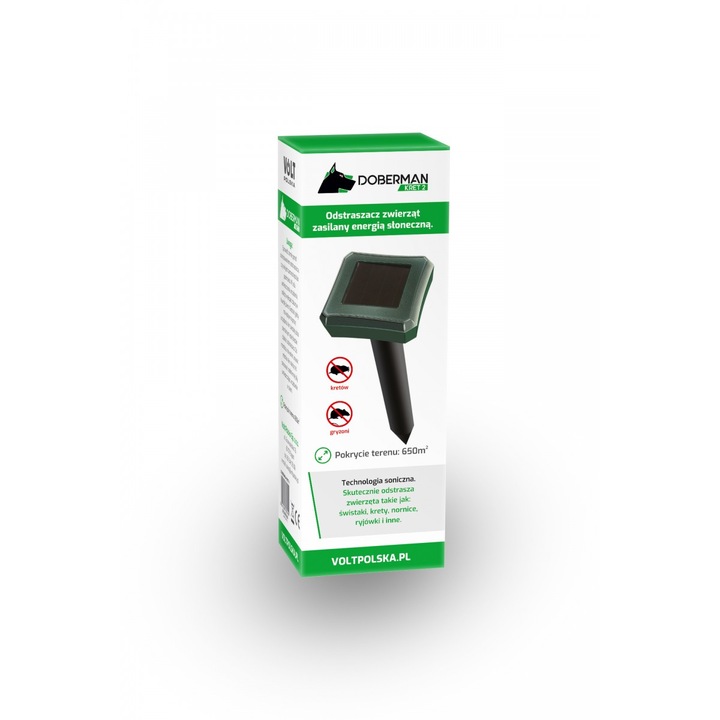 Ултразвуково устройство за отблъскване на влечуги и гризачи Solar DOBERMAN II Kret II