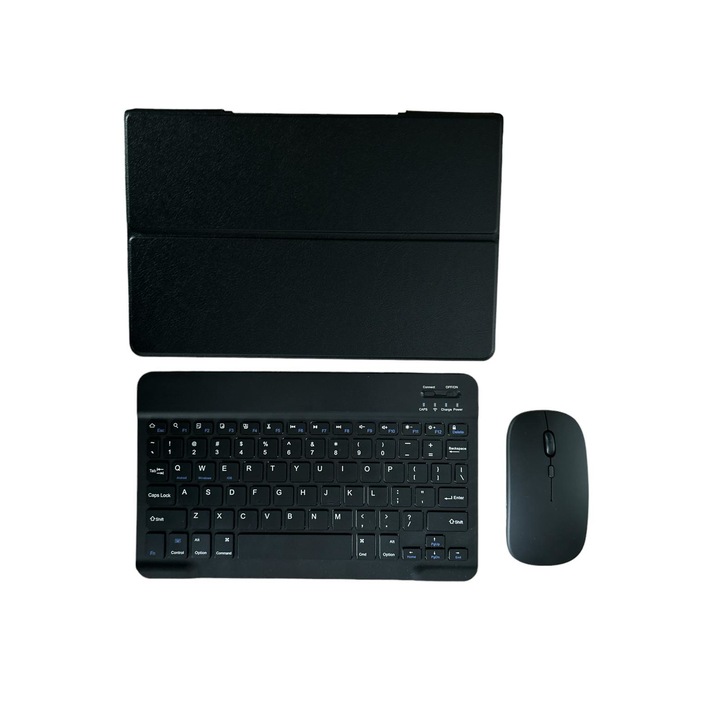 Husa cu tastatura si mouse Wireless, Bluetooth, pentru tableta Lenovo Yoga Tab 11 YT-J706F, 11 inch, Sigloo, Black