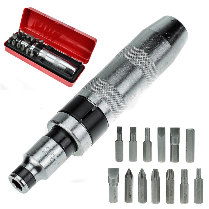 Комплект ударни винтоверти с 13 сменяеми глави