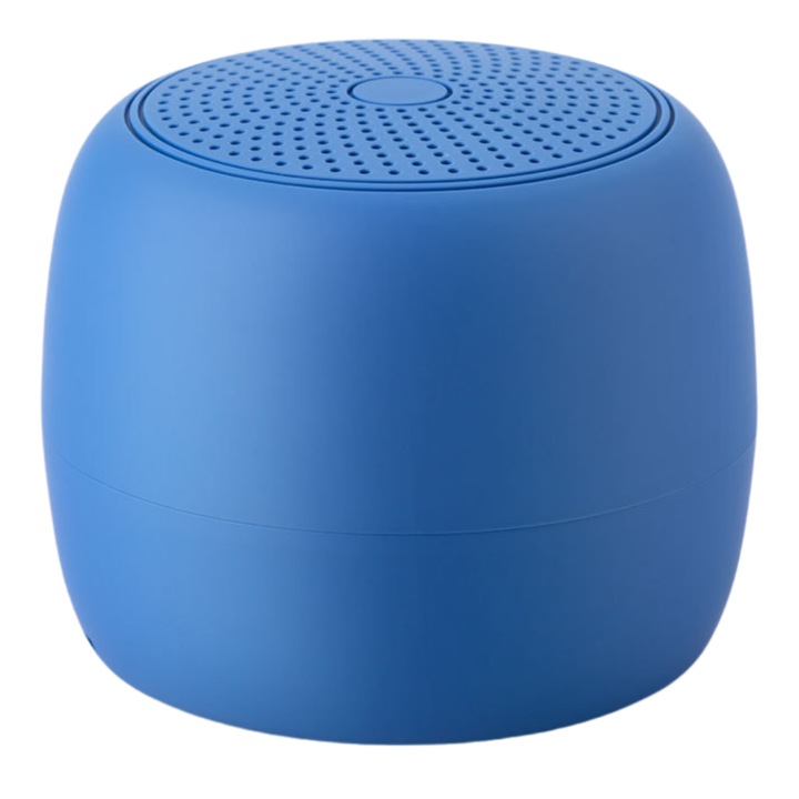 Boxa stereo wireless portabila MAROVIO®, bluetooth, TWS, extra bass 360, selfie la distanta, 5W, IPX4, IPX5, autonomie 18 h si 15 m, USB Type-C, card MicroSD, acumulator 1200mAH, 218 g, snur inclus, albastru