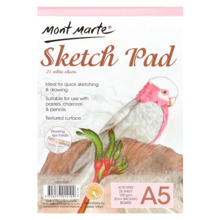 Bloc de desen A5 (14.8x21 cm) 150g/m2 - Mont Marte