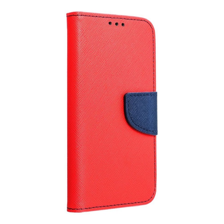 Кожен калъф, Forcell Fancy Book Case за Xiaomi Redmi 13C/ Poco C65, Червен/ Тъмно син