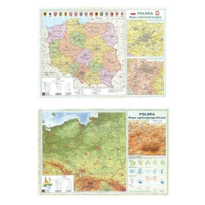 Harta administrativa/geografica a Poloniei Art-Map, A2 - eMAG.ro