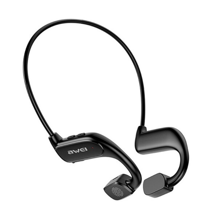 Awei a897bl bluetooth fülhallgató sztereo, v5.3, fülre akasztható, mikrofon, ipx4 vízálló, sport, fekete