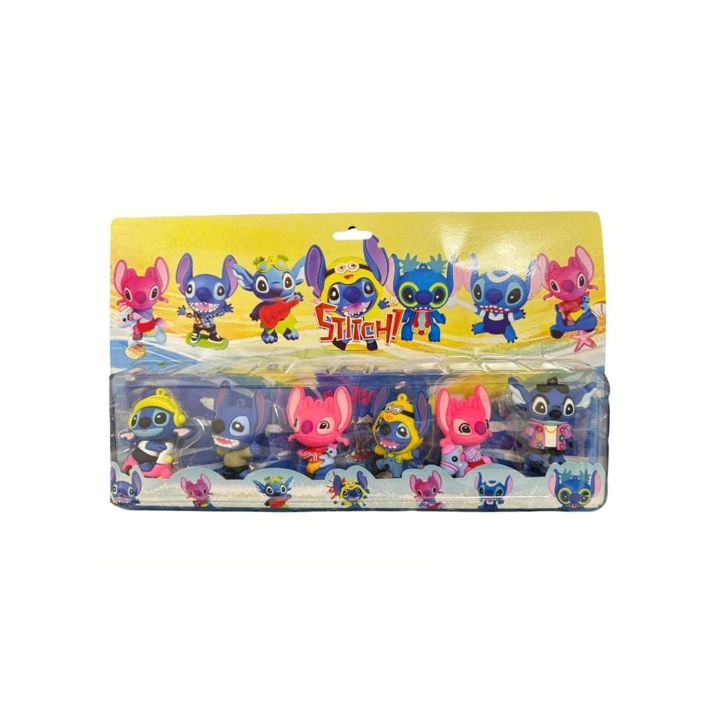 Set 6 Figurine Stitch Multicolor 6 Cm Emagro