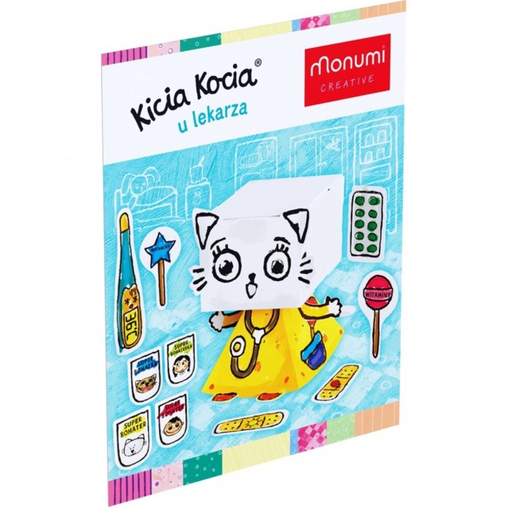 Carte de colorat 3D Kicia Kocia, Monumi, 250x315x6cm, pentru copii 5+