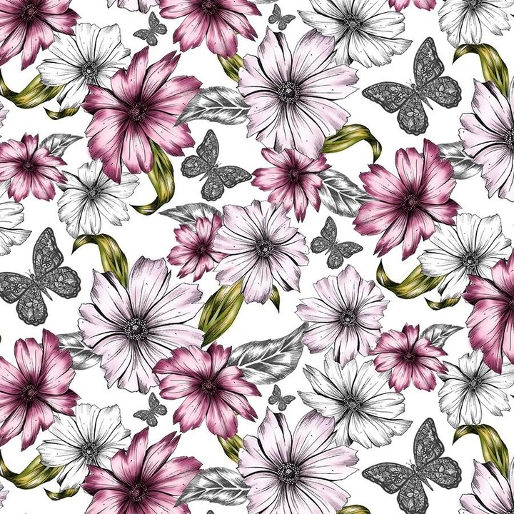 Felicitare, Clear Creations, Model floral, Multicolor