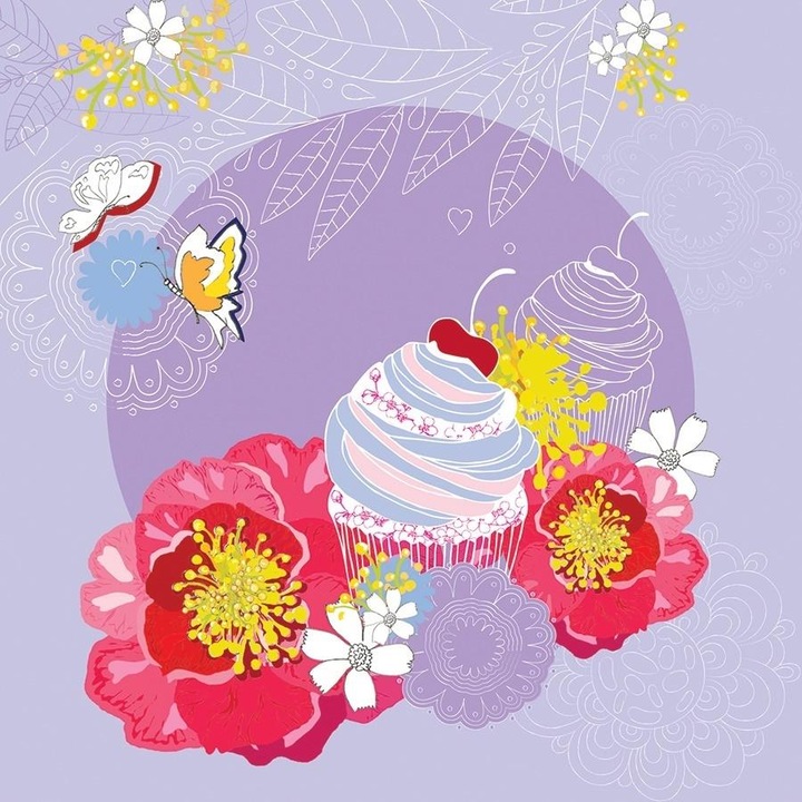 Felicitare, Clear Creations, Patrat, Model prajitura, Multicolor