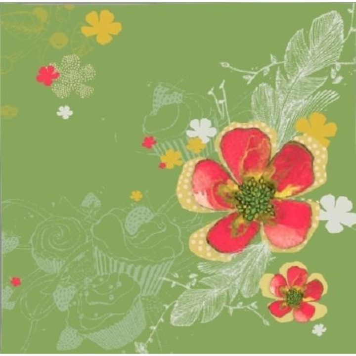 Felicitare, Clear Creations, Model floral, Multicolor