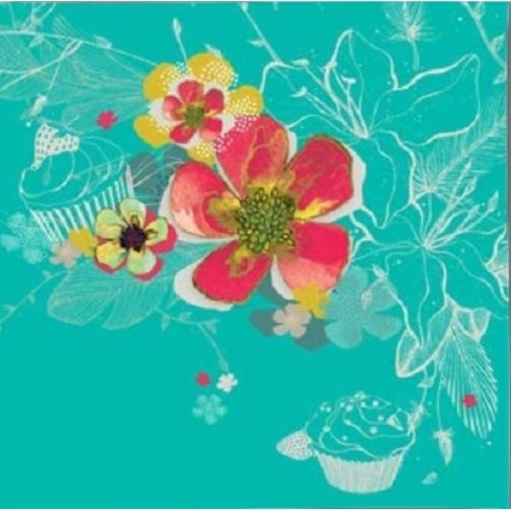 Felicitare, Clear Creations, Model floral, Multicolor