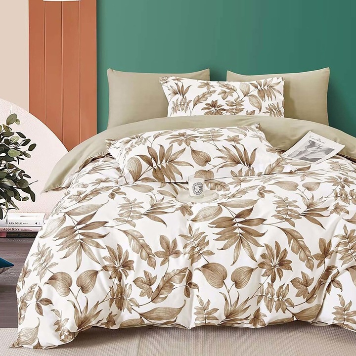 Dupla ágynemű, pamut 100% percál, 240x260 cm, 6 db, Ralex Pucioasa, PRC109