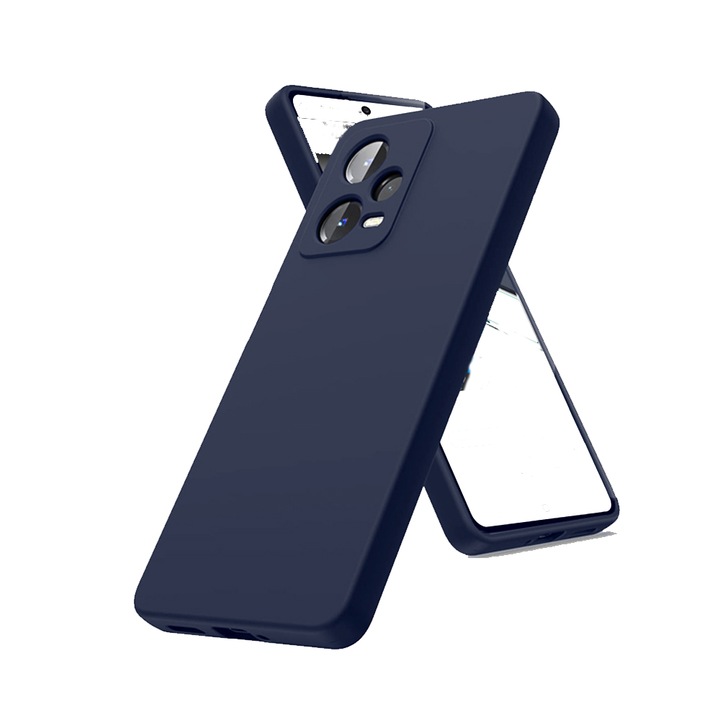 Husa Silicon TPU G-Tech Liquid, Compatibil cu Xiaomi Redmi Note 12 Pro Plus 5G, din silicon, Albastru Inchis